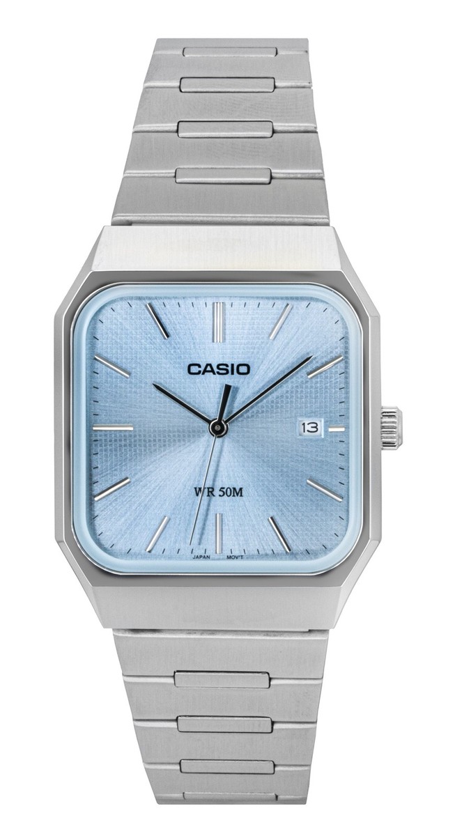 新品 未使用 CASIO MTP-B185D-2A2 ③ Casio MTP-B185D-2A2 Blue Analog Stainless Steel Classic Design