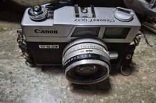 Vintage Canon G-III QL Canonet QL17 Rangefinder Film Camera Silver Black