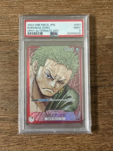 2022 One Piece JPN Roronoa Zoro Op01 Alternate Art Leader PSA 9