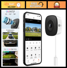 3MP 2K Indoor WiFi Security Camera, Color Night Vision, Person Detection, 24/7 R