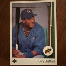 ERROR CARD  Upper Deck 1989 Gary Sheffield #13 Star Rookie 