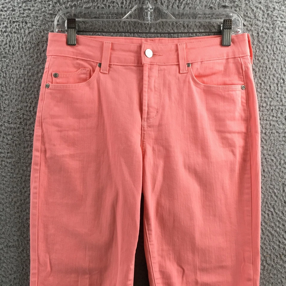 NYDJ Ankle Jeans Womens 6 Pink Cotton Blend Mid Rise Zip Fly 5 Pockets Casual - Image 2 of 4