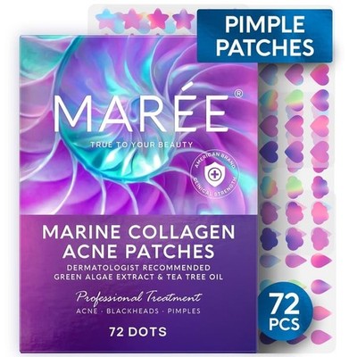 MAREE Star Pimple Patches for Face - Acne Patches - Natural Green Algae Extract