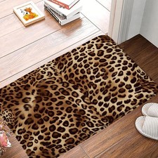 Leopard Print Bath Mat Cheetah Wild Safari Skin Powerful Animal Big Cat Panth...