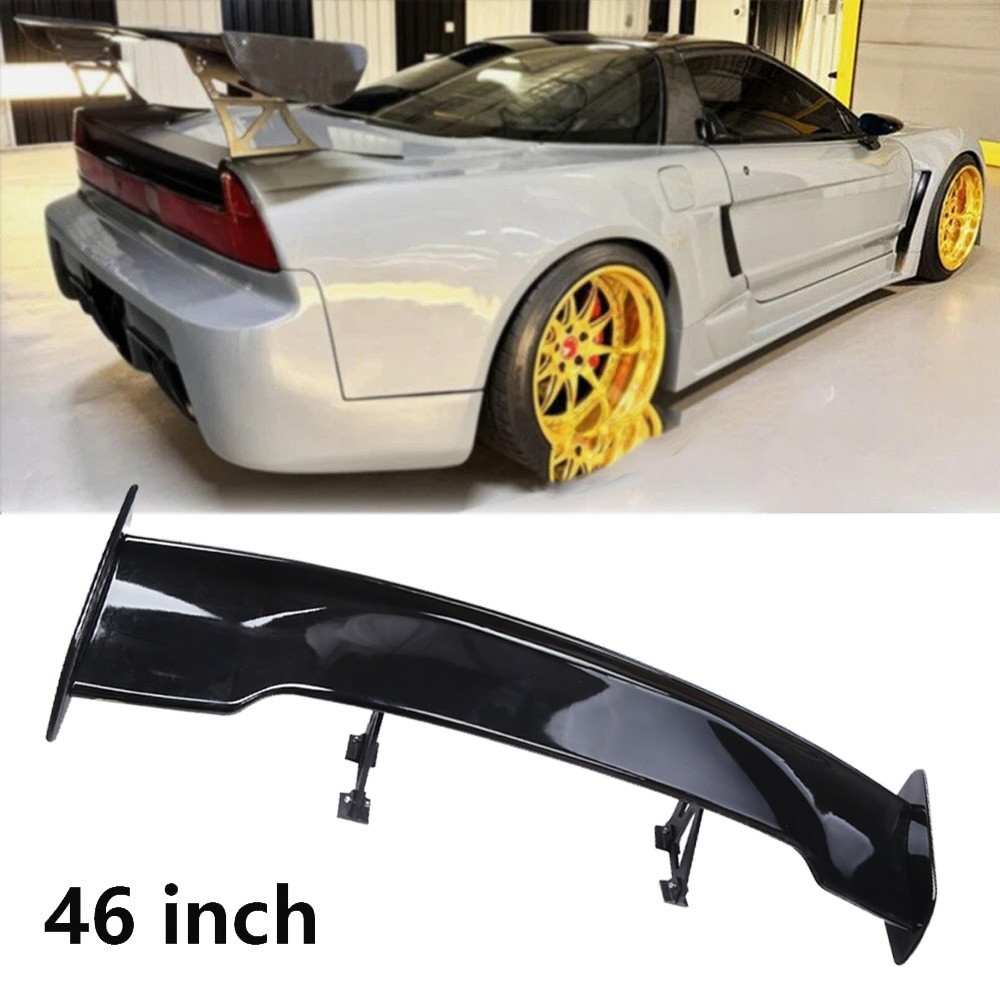 For Acura NSX 46" Car GT Style Trunk Rear Spoiler Wing Glossy Black Hardware Set