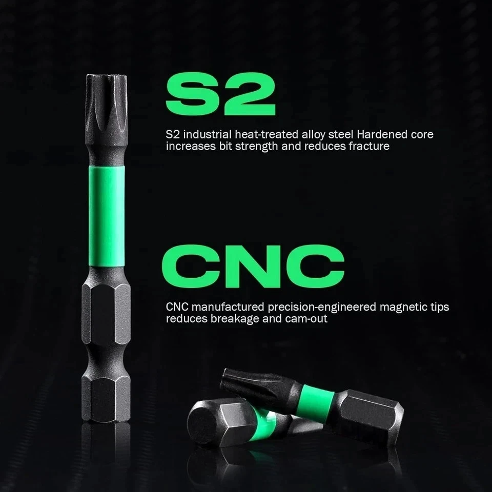 27PCS Impact Torx Bit Set (TT7-TT40), S2 Steel Security with Tamper Proof & Magn - Image 2 of 3