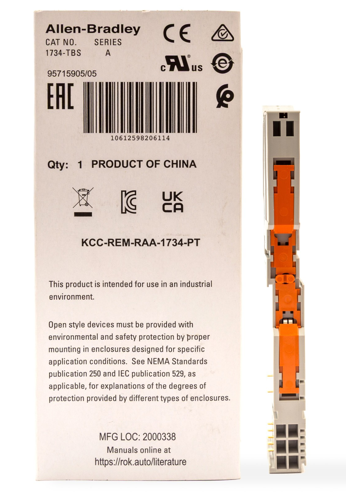 Allen-Bradley 1734-TBS POINT I/O Terminal Base Assembly 1734-MB 1734-RTBS SER A