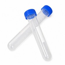 10/15/50ML Round Bottom Transparent Plastic Sample Tube With Screw Lid
