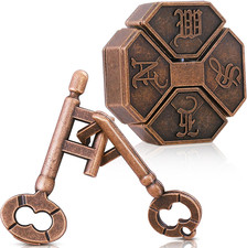 2 Pcs Metal Brain Puzzles for Adults 3D Steel Puzzle Toys Interlocking Iq Logic