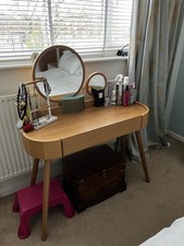 Dressing Table with Mirrors One Normal And One Magnifying Three Draws Light