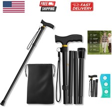 Folding Cane, Walking Poles with Adjustable Height, Canes for Men, Women and ...