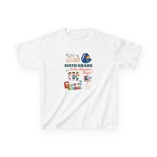 Back to School Sixth Grade Kids Tee, Boys and Girls School Shirt NEW