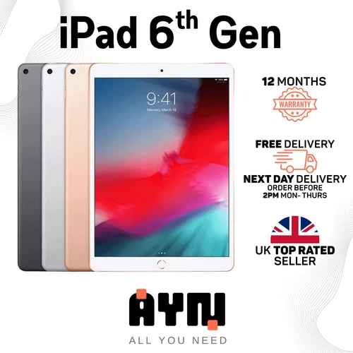 Apple iPad 6th Gen (2018) 32GB , 128GB WiFi / WiFi + 4G  EXCELLENT CONDITION A++