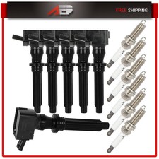 6PCS Ignition Coils & Spark Plugs for Jaguar XE 2017-2019 F-Pace 2017-2020 3.0L