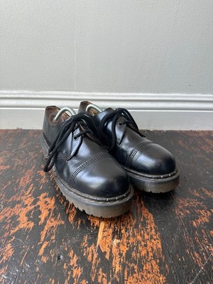 Dr Martens Docs Made In England Black AW4 8266 Cap Toes Men\'s Size UK 9 US 10 Dr. Martens size 6 8266 vintage black oxford lace up cap toe  main image 4