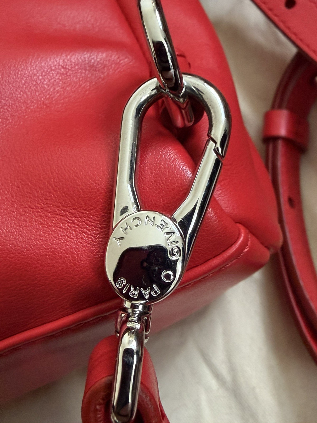 Givenchy Mini Backpack Red Leather Style Bag Ruck… - image 8