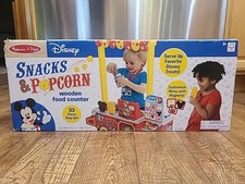 Melissa & Doug Disney Snacks & Popcorn Wooden Pretend Play Food Counter