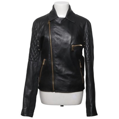 Versus Versace, Bikerjacke, Damen, Größe: 46, BU50063S, Schwarz, Leder #36j