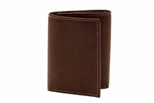 Timberland Men's Blix Brown Leather Trifold Wallet