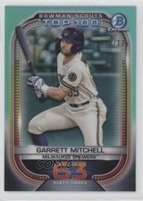 2021 Bowman Scouts Top 100 Aqua Refractor 81/125 Garrett Mitchell #BTP-63 nd3
