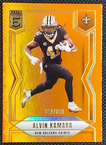2025 Donruss Elite Football Status Metallic Orange Alvin Kamara #31