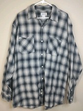 Carhartt Men s Flannel Shirt Long Sleeve Plaid Heavy Cotton Black Gray XL