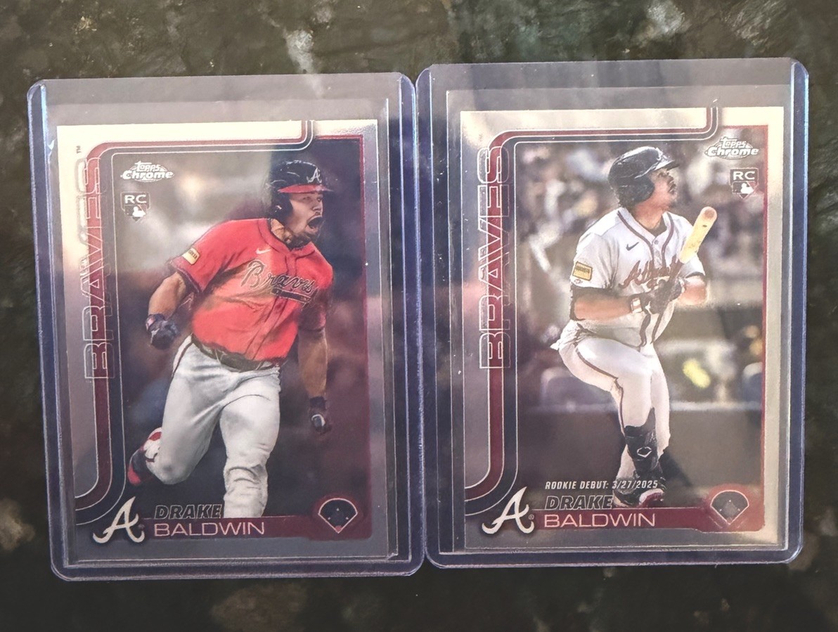 2025 Topps Chrome Update Drake Baldwin RC #USC88 & #USC96 Rookie Braves ROY!!