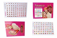 Ananya Kumkum Multi Colour Round Designer Bridal Stickers Bindi 140 Glitters