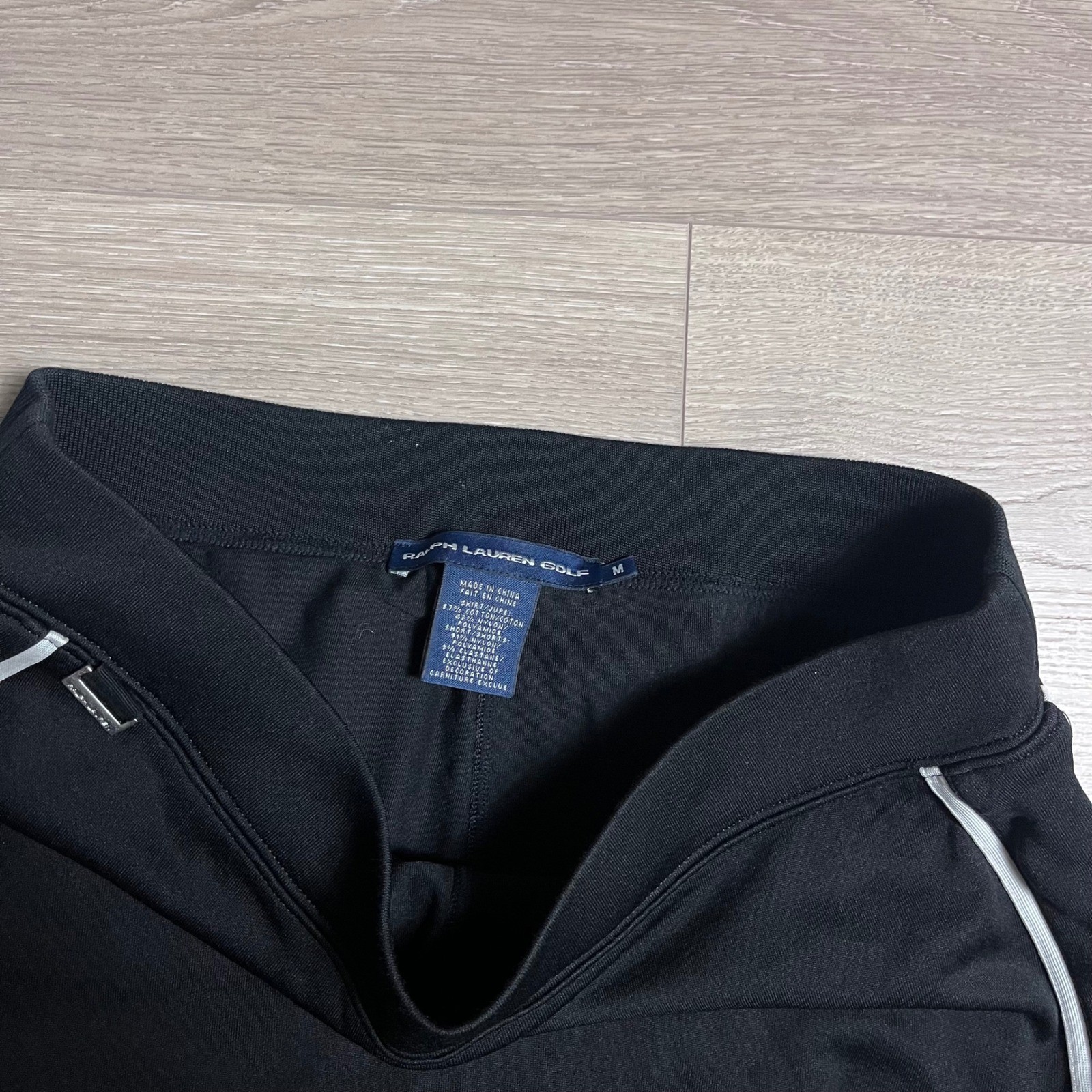 Polo Ralph Lauren Golf Women Black White Stripe Athletic Skirt Size M thumbnail 3