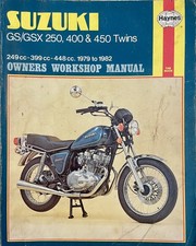 Suzuki GS250T, GSX250, GS450, GSX400, GSX400E Haynes Manual No. 736, Clean Book