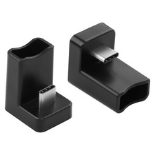 2 PCS U Shape USB C Adapter 180 Degree Male To Female Connector PC Phone