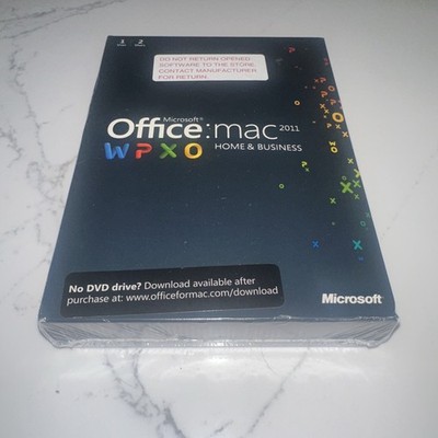 MS Microsoft Office MAC 2011 Home And Business 1 User 2 Macs NEW Sealed
