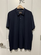 Eddie Bauer Men's Short Sleeve Collared Polo Size Xtra Large Navy Blue Free Dry