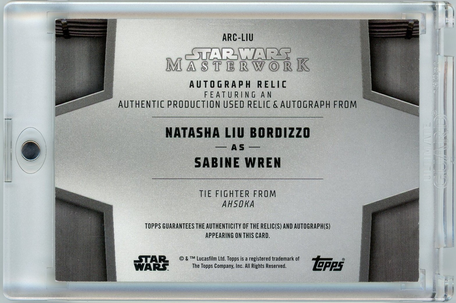 2025 Topps Star Wars Masterwork SABINE WREN Natasha Liu Bordizzo Auto GOLD 1/1 view 2