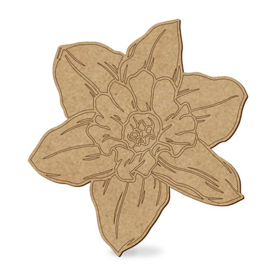 Narzisse Blume MDF Form Holz Basteln Größe 10 cm - 30 cm Dekoration Verzierung