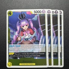 4x Perona OP14-111 R - One Piece TCG English Playset Near Mint  Blue Yellow Nami