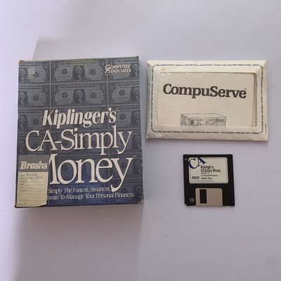 Kiplingers CA-Simply Money Vintage Software For Windows 3.5'' Floppy With Box