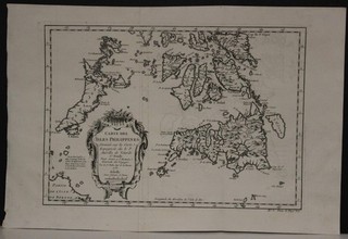 SOUTHERN PHILIPPINES 1752 BELLIN UNUSUAL ANTIQUE ORIGINAL COPPER ENGRAVED MAP
