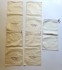 Salvatore Ferragamo Drawstring Dust Bag Shoe Bags 16" X 8" Set Of 5