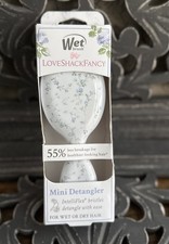 LoveShackFancy X Wet Brush   Blue English Ivy Mini Detangler Hair Brush