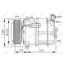 Kompressor Klimaanlage NRF für Opel Vectra C Signum Saab 9-3 Cabriolet YS3F