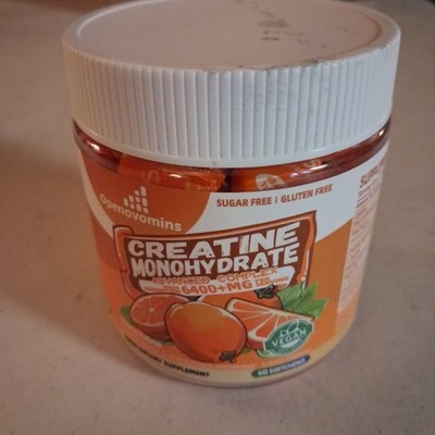 Creatine Monohydrate Chews 6400mg Advanced Complex Orange Flavor Vegan 60 Ct NEW