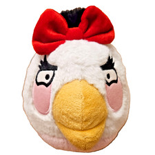 Angry Birds 2011 Matilda Plush White Girl with Red Bow 5"