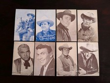 Lot of 9 Vintage 1940s Penny Arcade Cards Gene Autry Chuck Connors Lorne Green +