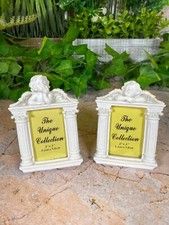 Pair of Guardian Angel Figurine Cherub Photo Frames Statue Ornament Sculpture