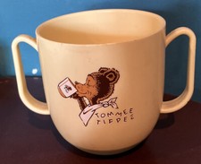 Vintage Tommee Tippee Plastic 2 Handle Weighted Child Toddlers Mug/Cup yellow