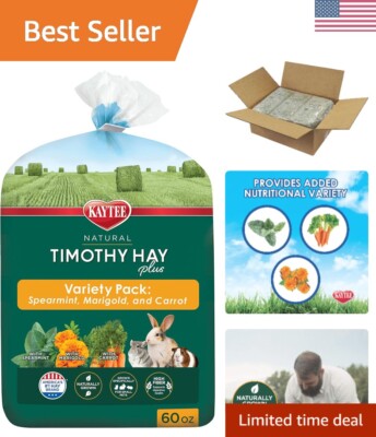 Digestive Health Delight: Timothy Hay Variety with Carrot, Marigold & Spearmint