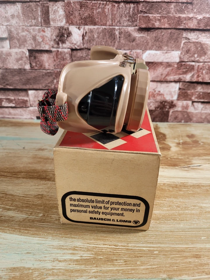 Óculos de segurança vintage Bausch & Lomb soldador óculos steampunk motocicleta - NOS - Imagem 2 de 4
