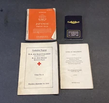 WWII Lot Naval Hospital Program/ Sub Base Handbook / Japanese Phrase Book