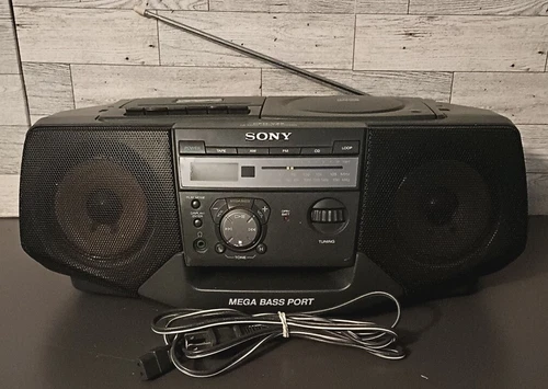 Sony CFD-V25  CD Radio Cassette-Recorder Mega Bass Port Fully  Tested